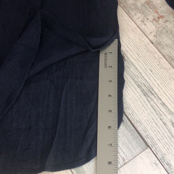 Market & Spruce Dark Blue Roll Tab Tunic Top Small - Picture 11 of 11